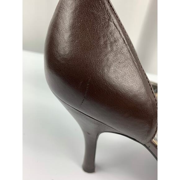 50% OFF Gianni Bini Heels Weaved Brown Bronze Peep Toe 7.5M - Picture 6 of 10